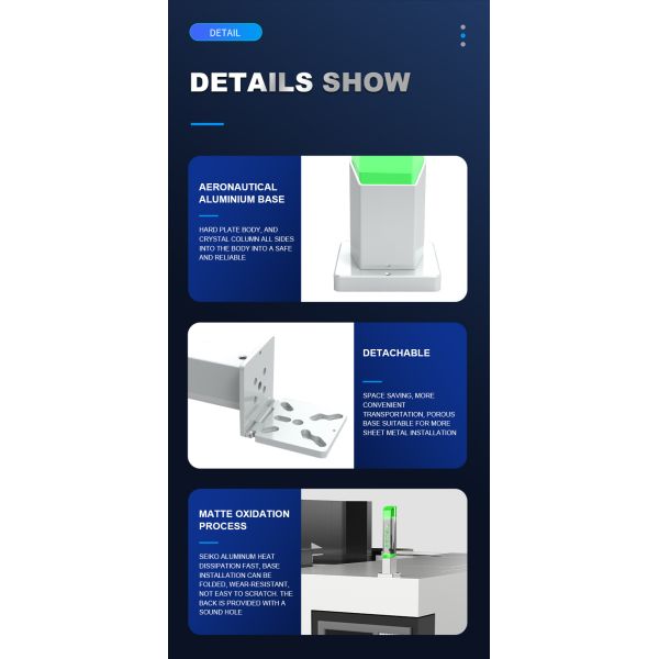 Red Orange Machine Light Tower 24V DC LED Lights Lamp With Buzzer Alarm For CNC Machine