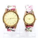 High Grade Custom Wooden Watches For Women With Cotton Cloth Band