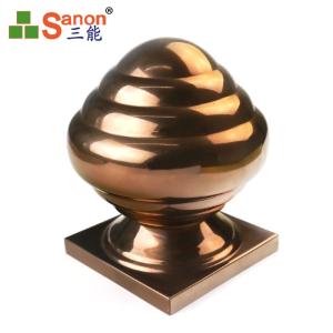 China Railing Stainless Steel Sphere Hollow Three Tier Spherical Column For Shopping Mall factory