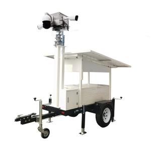 China Independent Power Supply Solar Powered Security Camera Trailer For Port Monitoring factory
