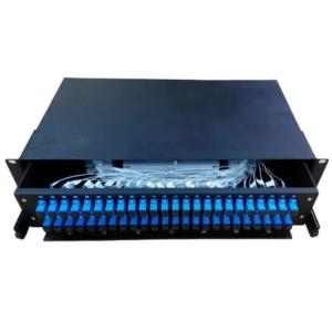 China 48-Port 144-Core LC SC Fiber Optic Equipment 24-Fiber Distribution Frame with MTP MPO ODF Face Plate factory