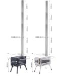 New Type Stainless Steel Firewood Stove Outdoor Barbecue Stove Small Portable