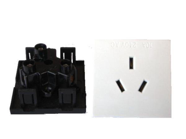 Australia Square Electric Power Sockets Wall Power Outlet with 3 Pin Plastic