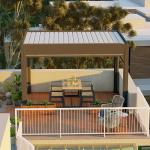 Aluminum outdoor pavilion to create a comfortable outdoor life