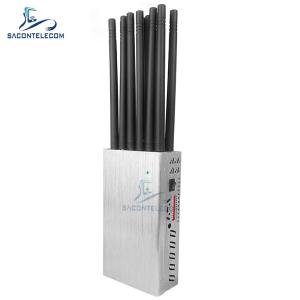 China 12 Channels 20w 2 Hours Working Portable WiFi Jammer For Cell Phone GPS factory