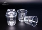 High Clarity Pet Plastic Cups With Special Cat Shaped Clear Lids