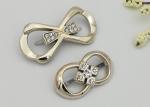 Crystal Ornament Plastic Shoe Buckles 45*24MM Different Sizes Customized
