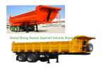U shaped stone carrying Dump truck semi trailer Heavy Duty 2 Axles 22CBM -25 CBM