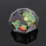 Black Octagon 14.5*14.5*5.5cm Disposable Fruit Tray