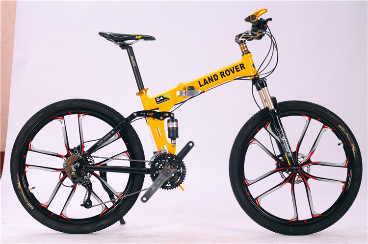 High quality OEM logo Shimano hidraulic disc brake 30 speed aluminium alloy folding travel mountain bicycle
