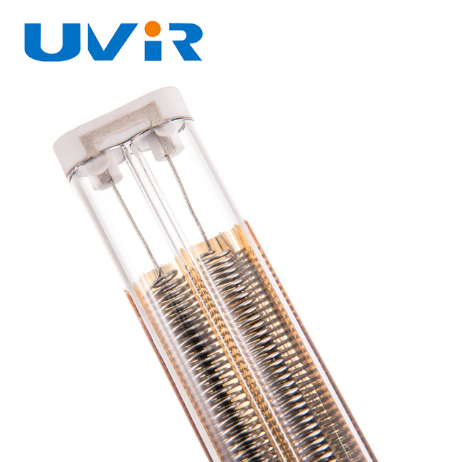 2500w Medium Wave Straight Infrared Light 415v Gold Plated Heating Tube