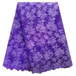 F50285 51-52" customizable metalic african french net lace/ tulle lace