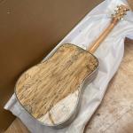 Custom Maple 41 Inch D Type Acoustic Guitar Abalone Inlays Ebony Fingerboard