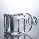 Custom Squircle Glass Liquor Bottle for Gin Rum Brandy Vodka and Cork Stopper