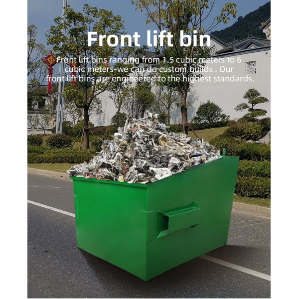 Recycling Hook Lift Dumpster Mobile Skip Bin Loader Truck Bins Roll On Off Container