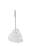 Strong Bristles Toilet Cleaner Brush Long Handle Economic White Holder