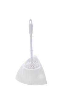 China Strong Bristles Toilet Cleaner Brush Long Handle Economic White Holder factory