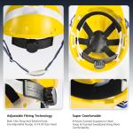 Yellow Helmet In Construction High Density PP Soft Head Hoop ANSI