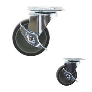 China Thermoplastic Rubber Wheel Light Duty Casters 50kg Load Capacity factory