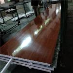 EPS sandwich roof panel 1050-75-0.426mm sandstone steel sheet up and wood grain