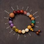 French Retro Flower Glazed Colored Bracelet Women Oil Painting Series Natural