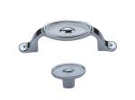 Oval GL8872 Kitchen Cabinet Knobs Chrome Arched Black Dresser Pulls Furniture