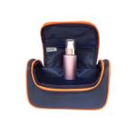 Fold Out Cheap Custom Cosmetic Bags , Dark Blue Mens Travel Toiletry Bags