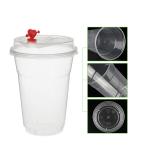 550ml pp clear plastic cups juice coffee cup with lids custom logo prInted
