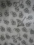 Black Letter Floral Embroidered Lace Fabric