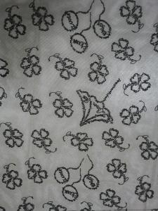 China Black Letter Floral Embroidered Lace Fabric factory
