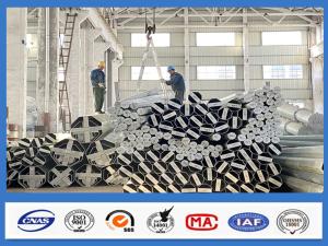 China Octagonal Galvanized Silver Steel Pole With 160KG Weight &amp; 3.0mm Thickness factory