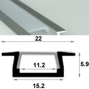 China 8-10mm width PCB aluminum profile 3528 5050 5630 strip light U shape Al channel factory