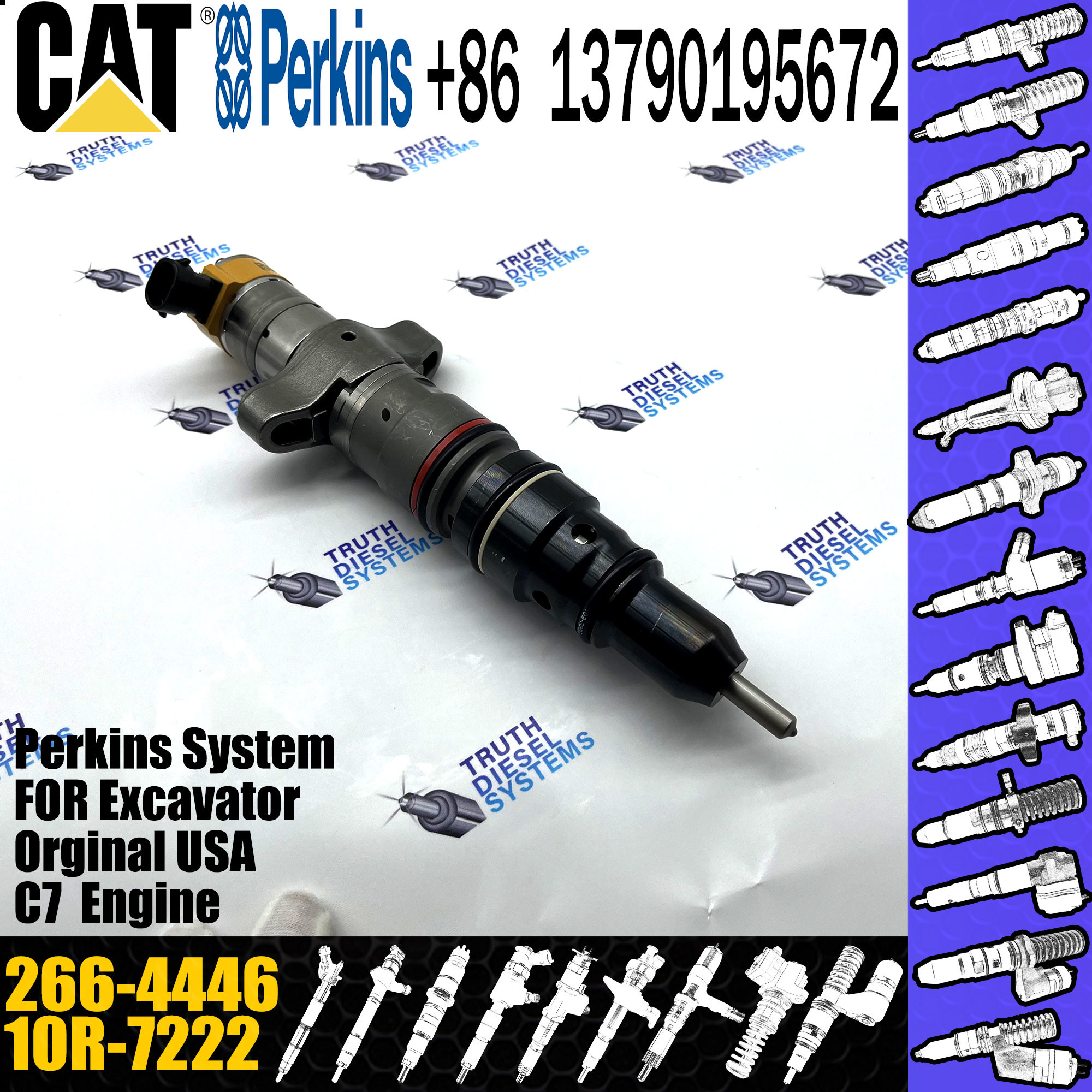 Engine C9 fuel pump injector diesel 254-4340 557-7633 328-2576 10R-7222 387-9432 266-4446