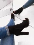Colorful Snake Prints Waterproof Ladies High Heeled Boots Peep Toe Lace Up