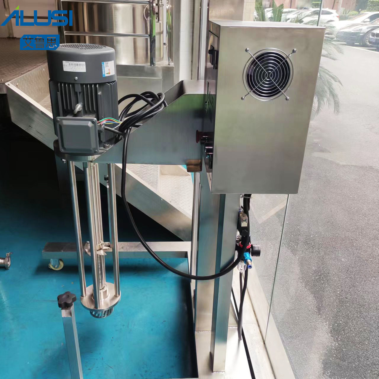 Movable Electric Lifting High Shear Mixer Cream Homogenizing Emulsifying Machine