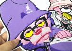 Cartoon Retro Purple Clothing Embroidery Patches Big Size Fashionable