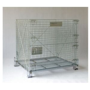 China Steel Wire Mesh Container For Logistic Supermarket Storage Container on sale