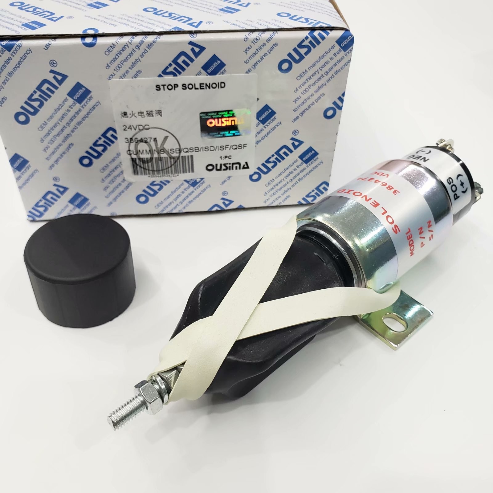 Diesel Engine Parts 24v Stop Solenoid Valve 3864274 R225-7 Cummins 6BT5.9 Parking Solenoid Valve