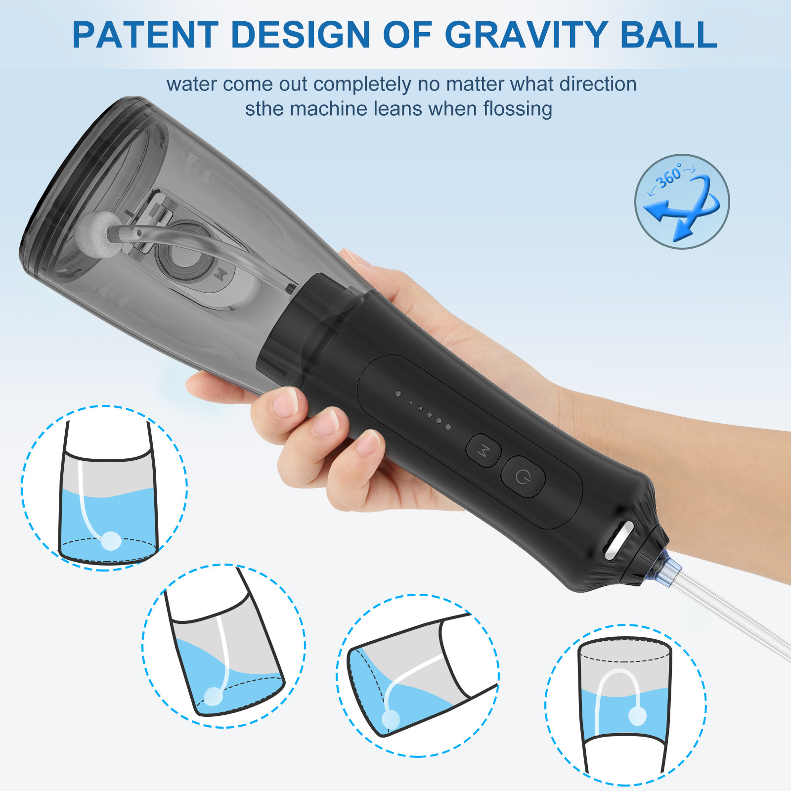 5 Modes IPX7 Waterproof Electric Cordless Water Flosser Oral Irrigator Dental Oral OEM