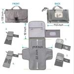 Breathable Waterproof Changing Pad For Baby Travel 35*25cm