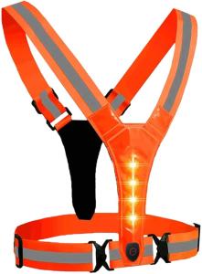 China Unsiex USB Hi Vis Waterproof Jacket Safety Vest With Flashing Lights 360 Degrees factory