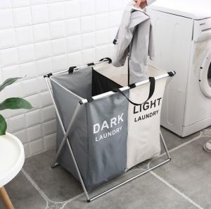 China White Kids Baby Cotton Canvas Fabric Storage Bin Dirty Cloth Toys Collecting Basket Foldable Custom Laundry Bags factory