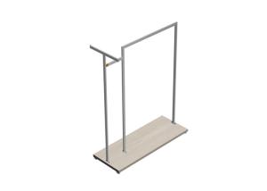 China Commercial Freestanding Metal Garment Display Stand Fashion Style For Shopping Mall factory