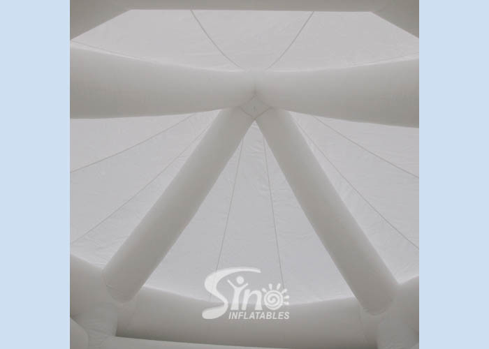 5x4m commercial grade adults white wedding bouncy castle with steeple shape top