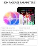 RGB Smart IC COB LED Strip Light Addressable 16.4ft/5m 24V Color Flowing Strip