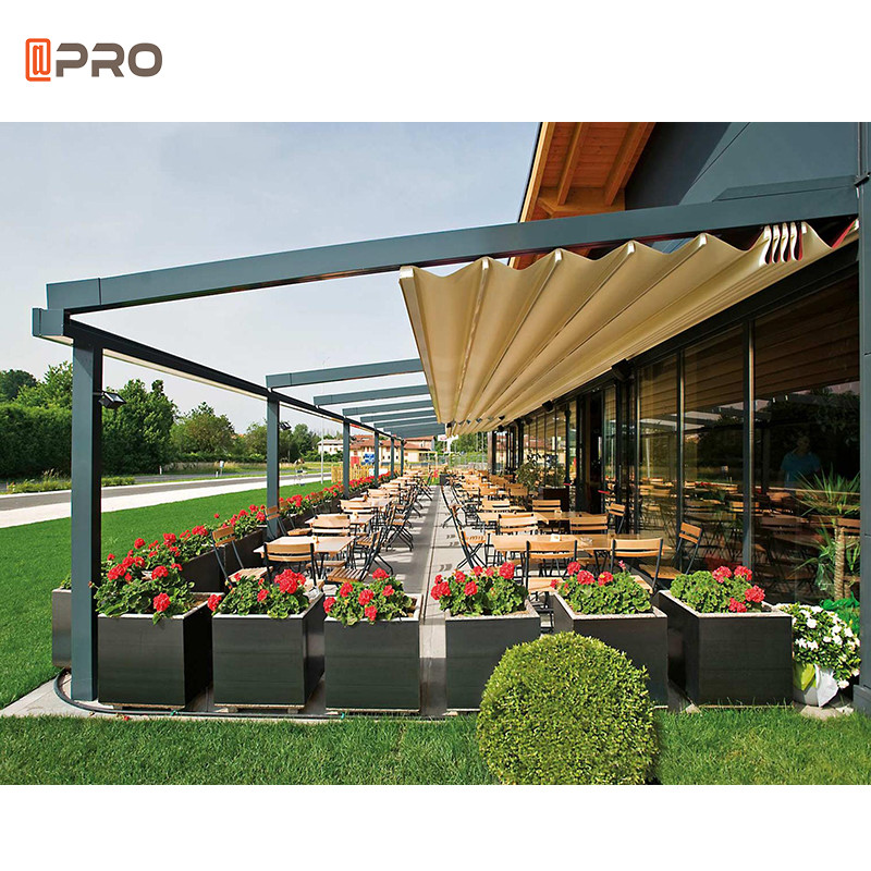 3X3m Manual Retractable Awning Pergola Powder Coated Aluminum