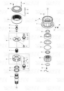 China K1002518B K1002518 K1002518A 130401-00021 DX300 Excavator Swing Drive Catalog with Various Excavator Models Capacities factory