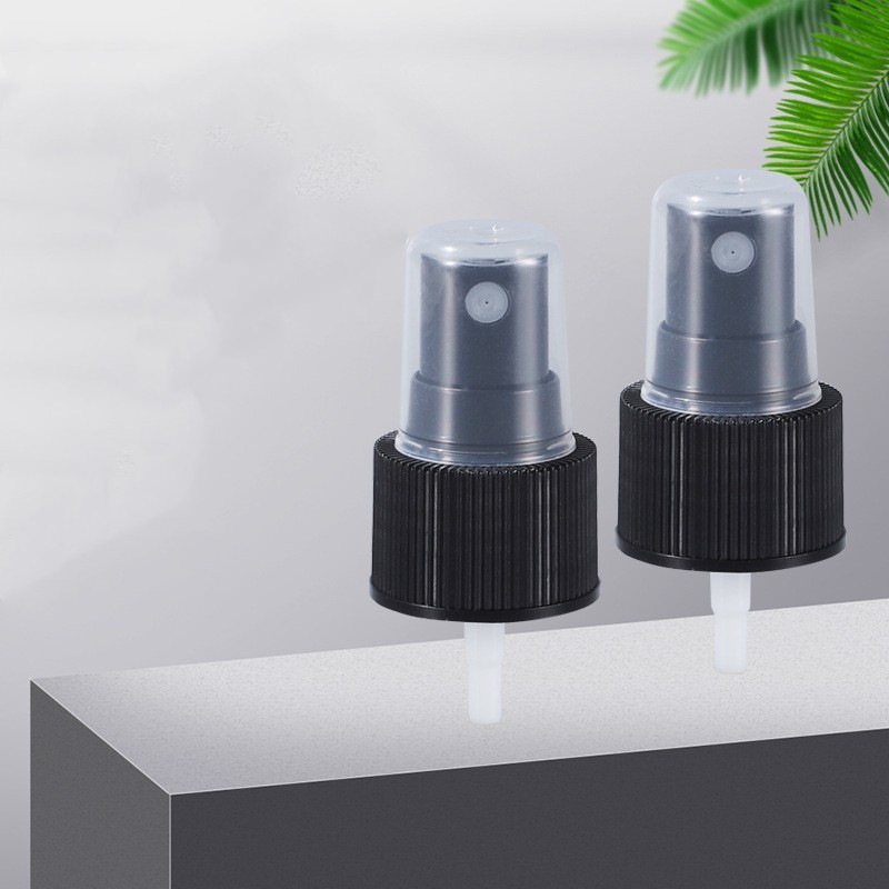 Customizable Black PP Plastic Fine Mist Sprayer 24mm 24 / 410 Perfume Face