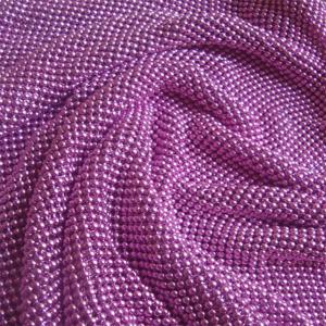 China Top quality hot sale cheap beautiful and colorful Bead Shape Metallic Sequin Cloth Fabric metal mesh curtain factory