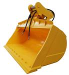 0.3CBM Black Kobelco Excavator Tilting Bucket With Two Excavator Hydraulic